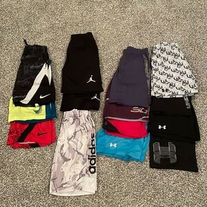 Lot of Boys Under Armour, Nike, Adidas shorts